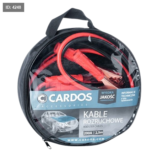 K2 CARDOS 200A – كابلات تشغيل بطارية السيارة (2.5 متر)